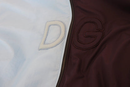 Dolce & Gabbana Black Blue DG Hooded Full Zip Men Jacket by Dolce & Gabbana