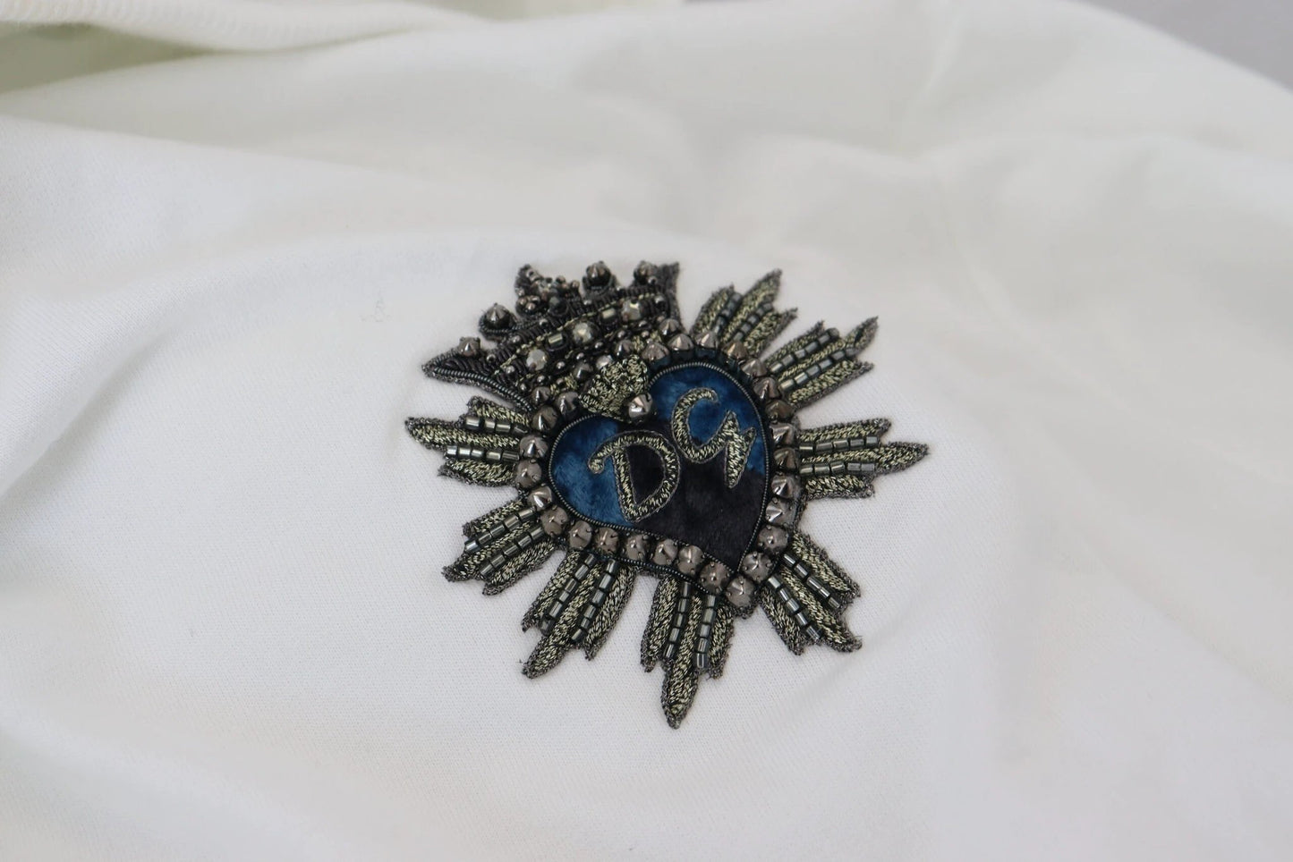 Dolce & Gabbana White Cotton Hooded Sweatshirt Logo Sweater by Dolce & Gabbana