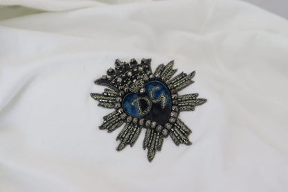 Dolce & Gabbana White Cotton Hooded Sweatshirt Logo Sweater by Dolce & Gabbana