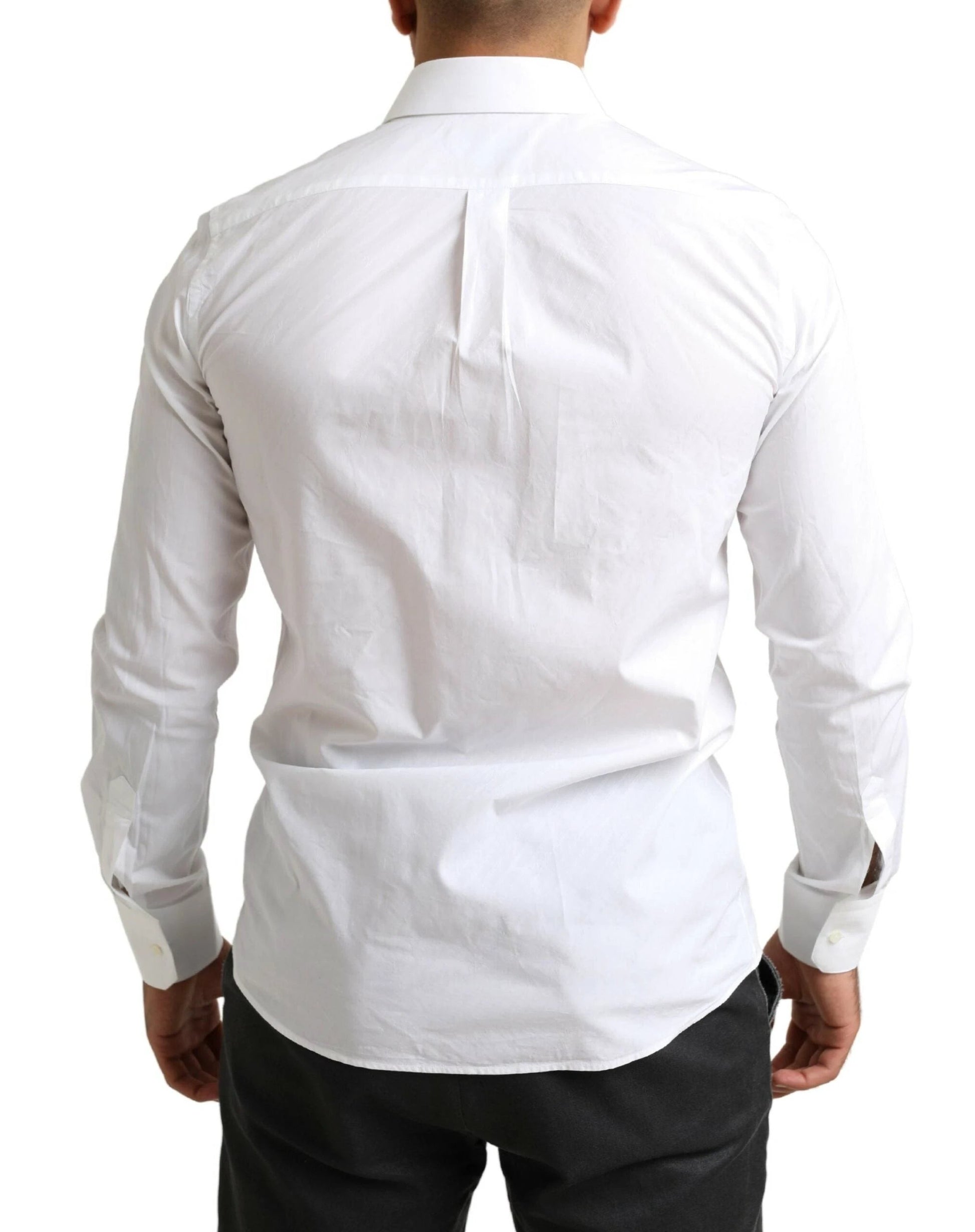 Dolce & Gabbana White MARTINI Cotton Dress Formal Shirt by Dolce & Gabbana