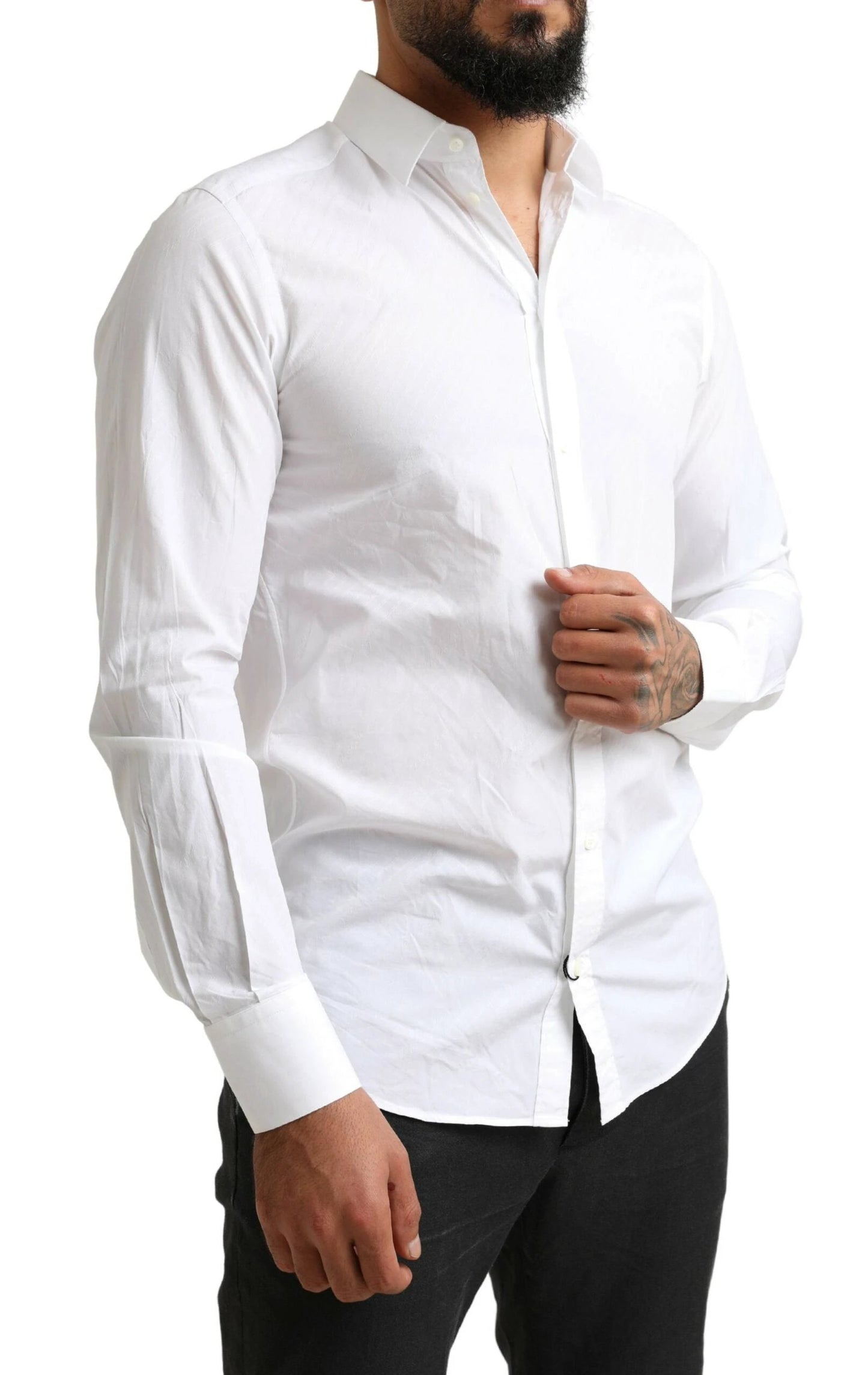 Dolce & Gabbana White MARTINI Cotton Dress Formal Shirt by Dolce & Gabbana