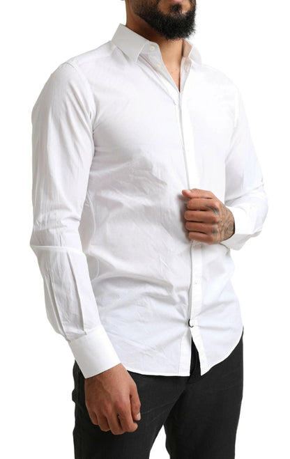 Dolce & Gabbana White MARTINI Cotton Dress Formal Shirt by Dolce & Gabbana