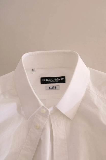 Dolce & Gabbana White MARTINI Cotton Dress Formal Shirt by Dolce & Gabbana