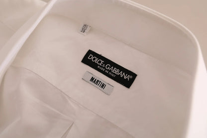 Dolce & Gabbana White MARTINI Cotton Dress Formal Shirt by Dolce & Gabbana