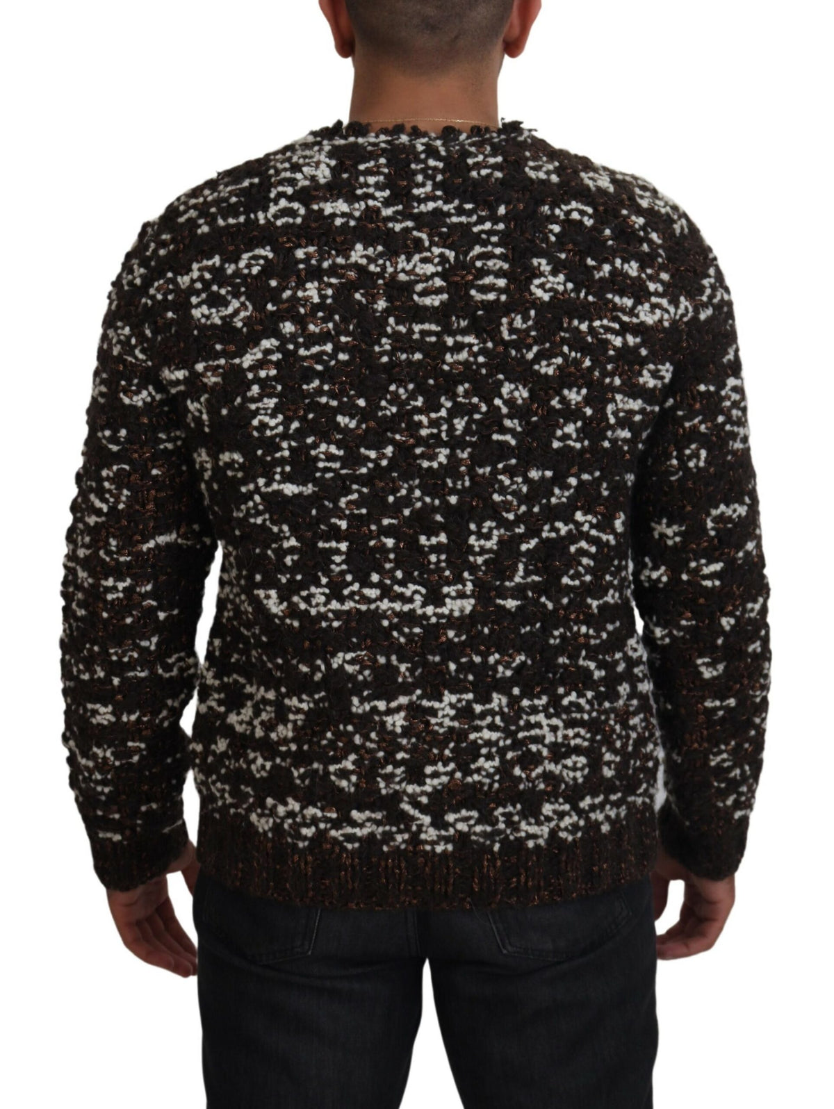 Pull Dolce & Gabbana homme Fatto a Mano en laine marron – TSH83881