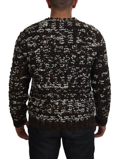 Pull Dolce & Gabbana homme Fatto a Mano en laine marron – TSH83881