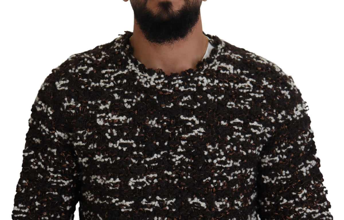 Pull Dolce & Gabbana homme Fatto a Mano en laine marron – TSH83881