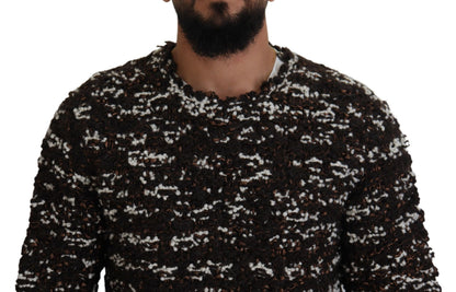 Pull Dolce & Gabbana homme Fatto a Mano en laine marron – TSH83881