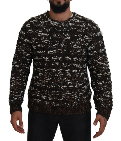 Pull Dolce & Gabbana homme Fatto a Mano en laine marron – TSH83881