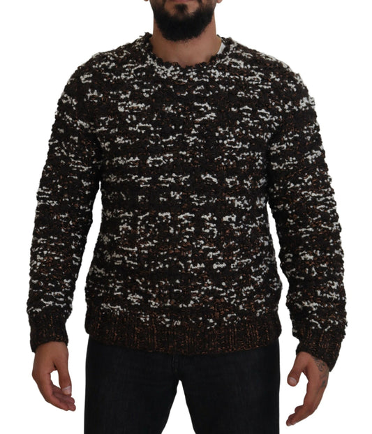 Pull Dolce & Gabbana homme Fatto a Mano en laine marron – TSH83881