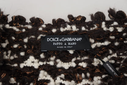 Pull Dolce & Gabbana homme Fatto a Mano en laine marron – TSH83881