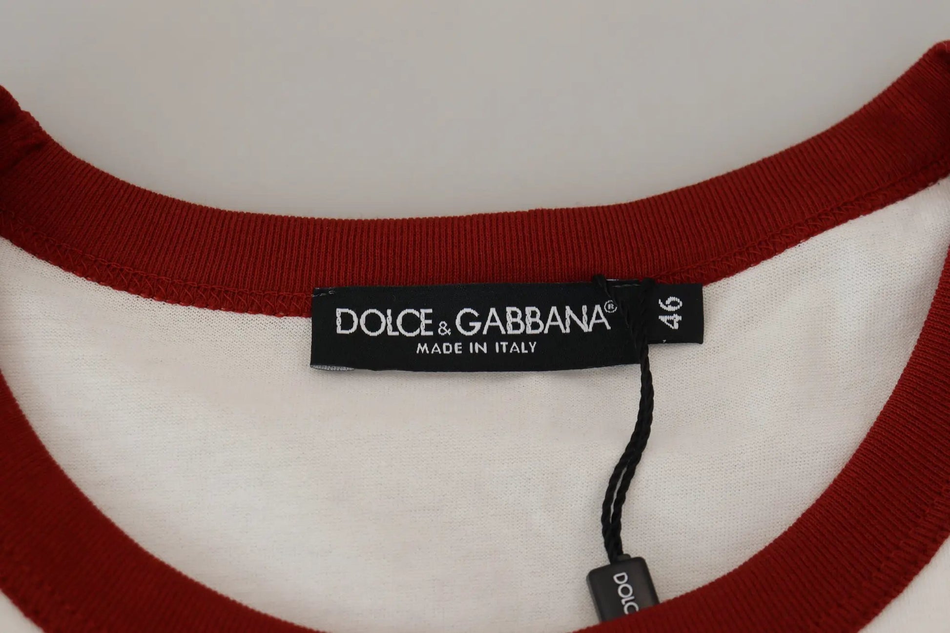 Dolce & Gabbana Cotton White Logo Print Crewneck T-shirt by Dolce & Gabbana