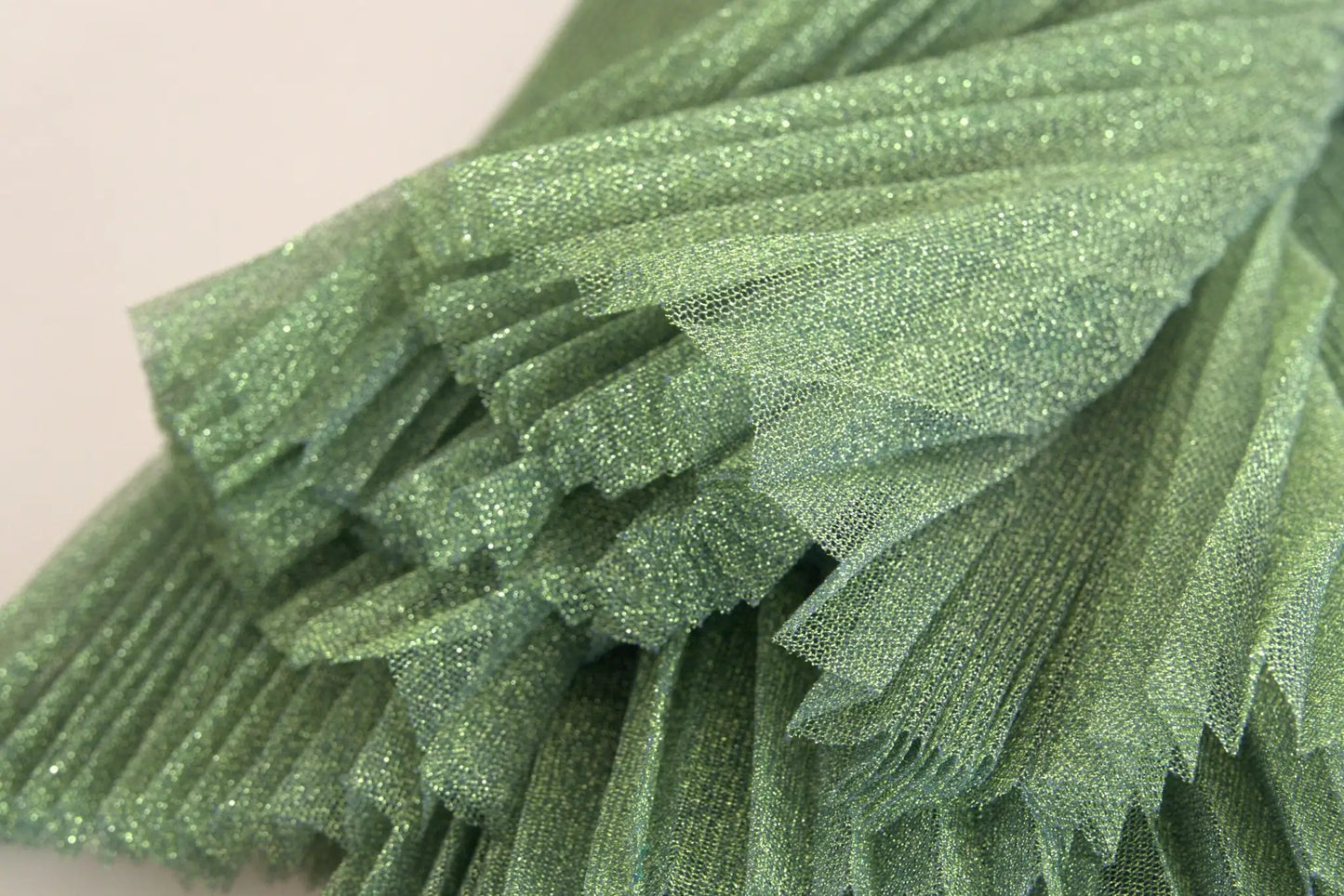 Dolce & Gabbana Metallic Green High Waist A-line Pleated Skirt by Dolce & Gabbana