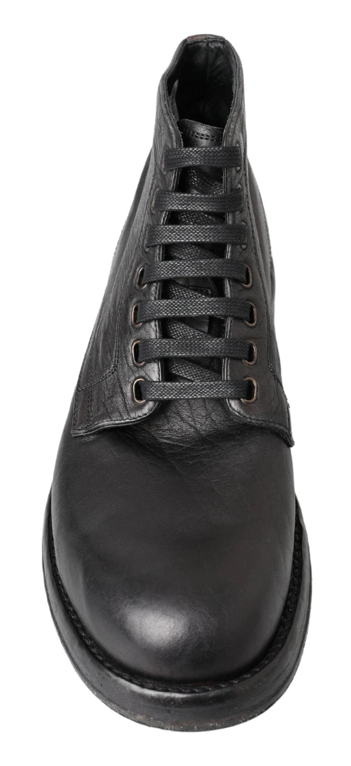 Dolce & Gabbana Black Horse Leather Perugino Boots Dolce & Gabbana Black Horse Leather Perugino Men main image 3