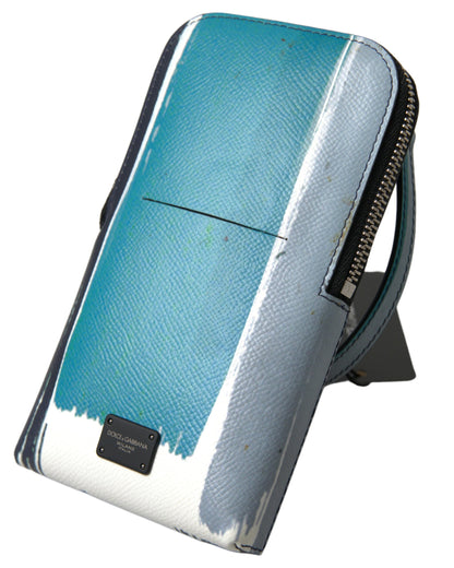 Sac bandoulière pour téléphone Dolce & Gabbana mixte en cuir bleu – BAG1083