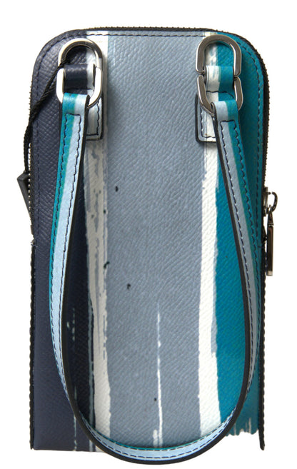 Sac bandoulière pour téléphone Dolce & Gabbana mixte en cuir bleu – BAG1083