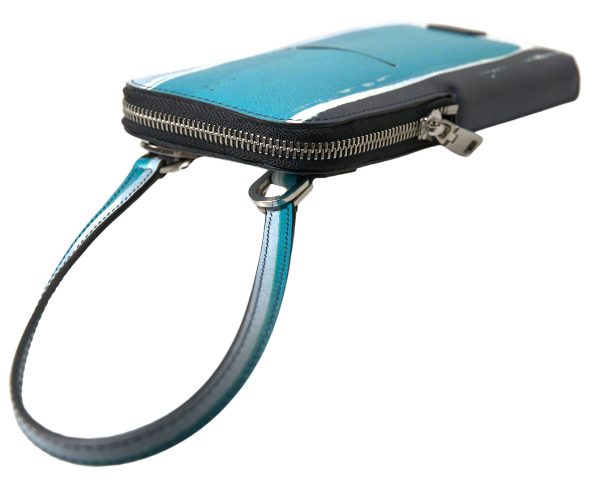 Sac bandoulière pour téléphone Dolce & Gabbana mixte en cuir bleu – BAG1083