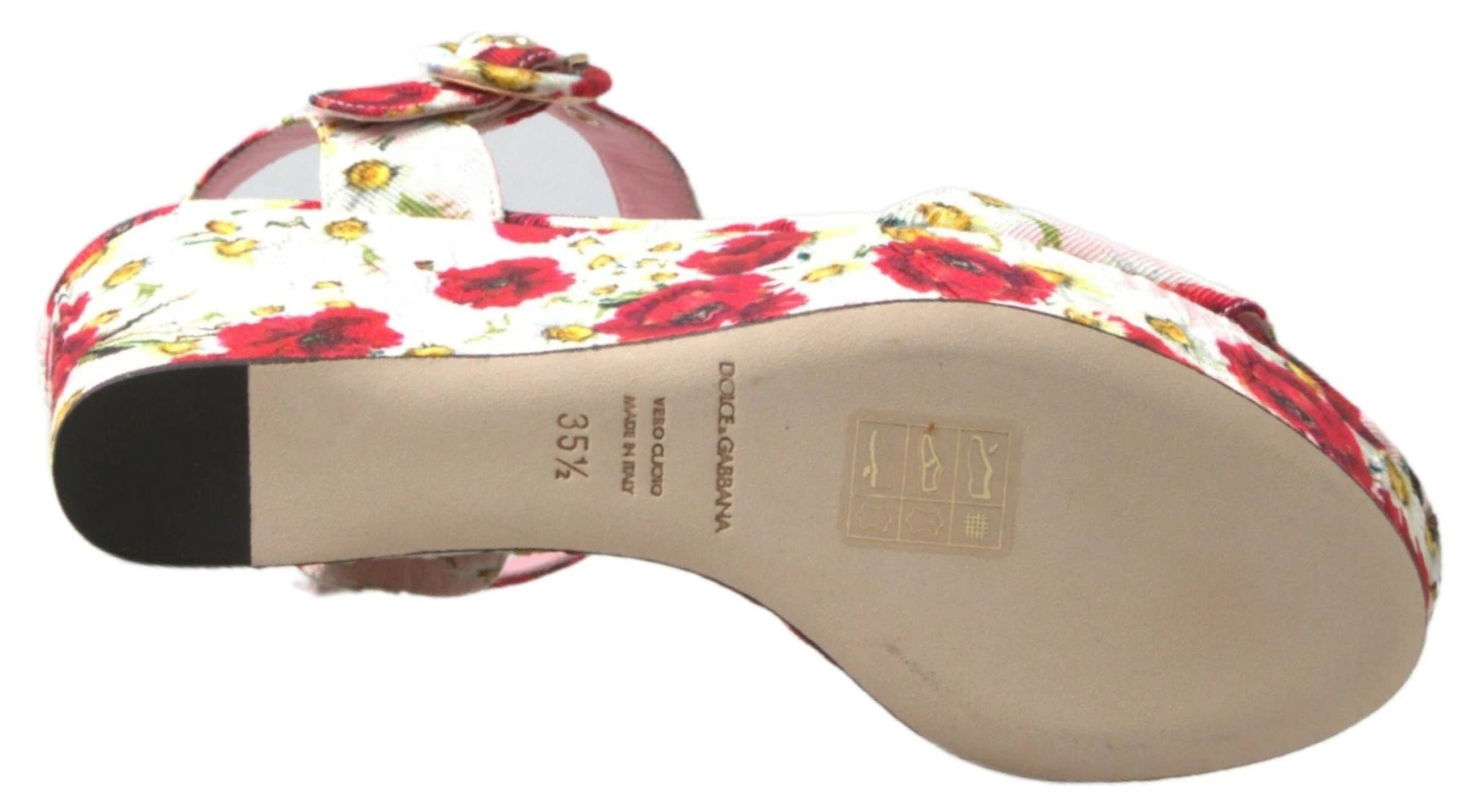 Dolce & Gabbana Multicolor floral print Wedges Floral Ankle Strap Sandals by Dolce & Gabbana