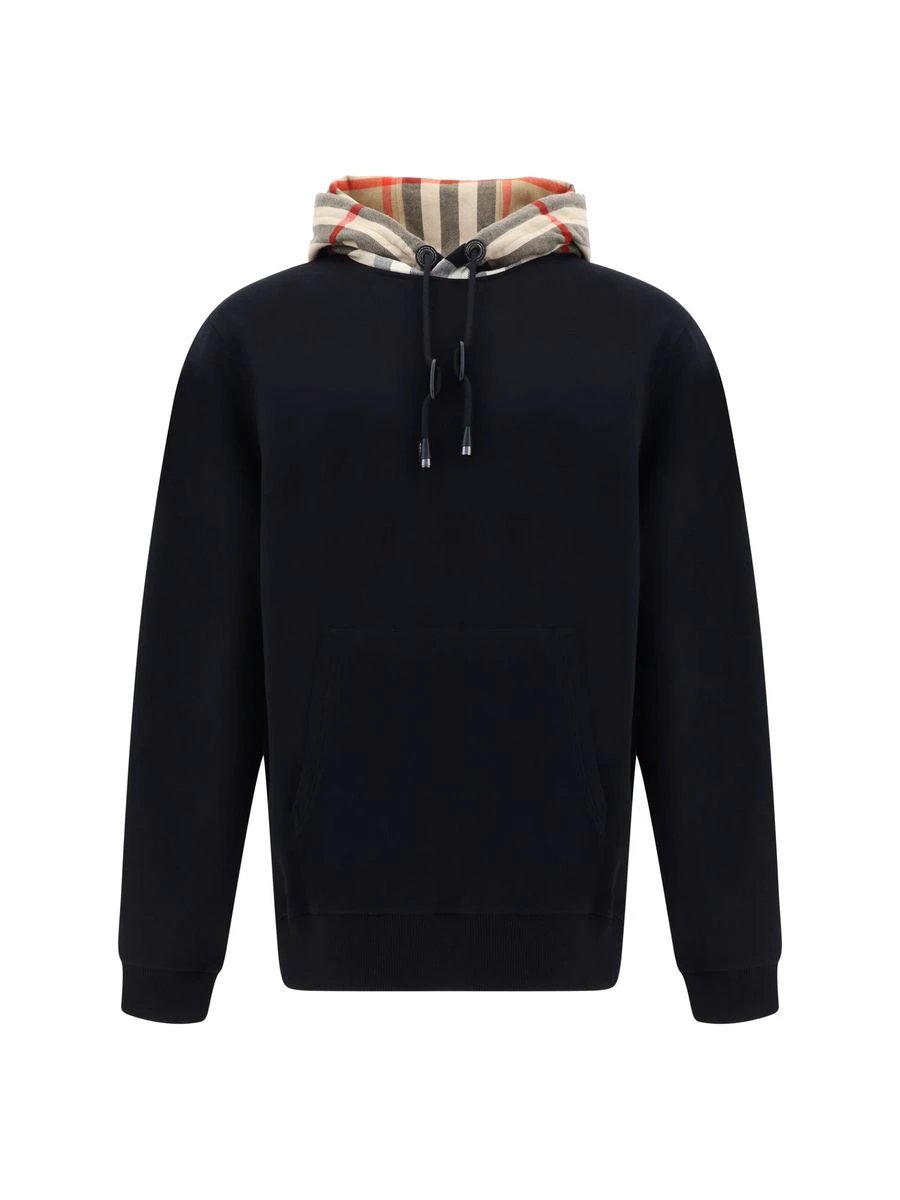 Burberry Black Cotton Samuel Hoodie Sweatshirt by Burberry