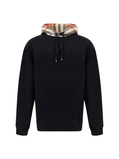 Burberry Black Cotton Samuel Hoodie Sweatshirt by Burberry