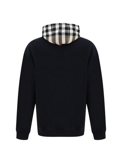 Burberry Black Cotton Samuel Hoodie Sweatshirt by Burberry