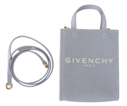 Givenchy Blue Coated Canvas Vertical Cloud Mini Shoulder Bag
