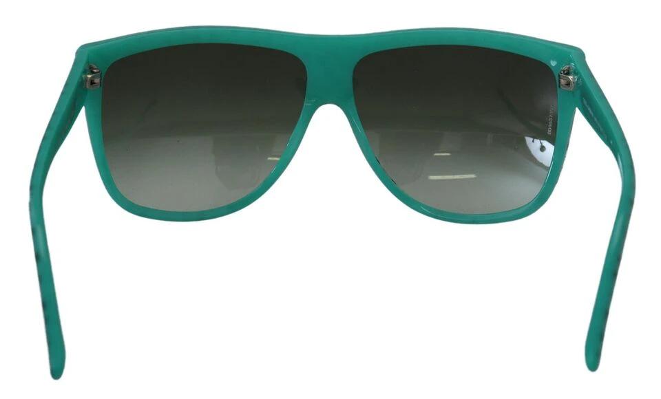 Dolce & Gabbana Green Stars Acetate Square Shades Sunglasses by Dolce & Gabbana