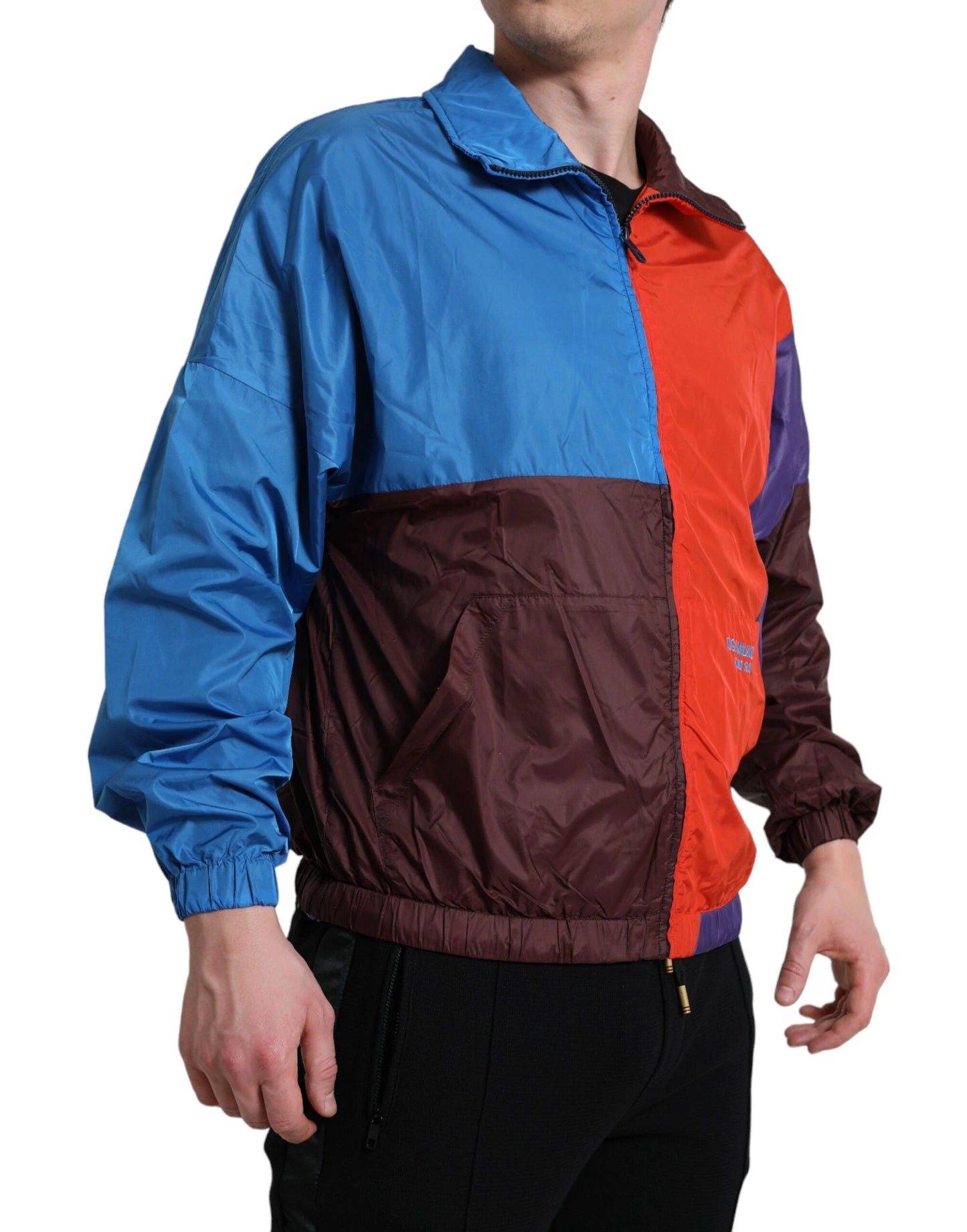 Dolce & Gabbana Multicolor Color Windbreaker Jacket by Dolce & Gabbana
