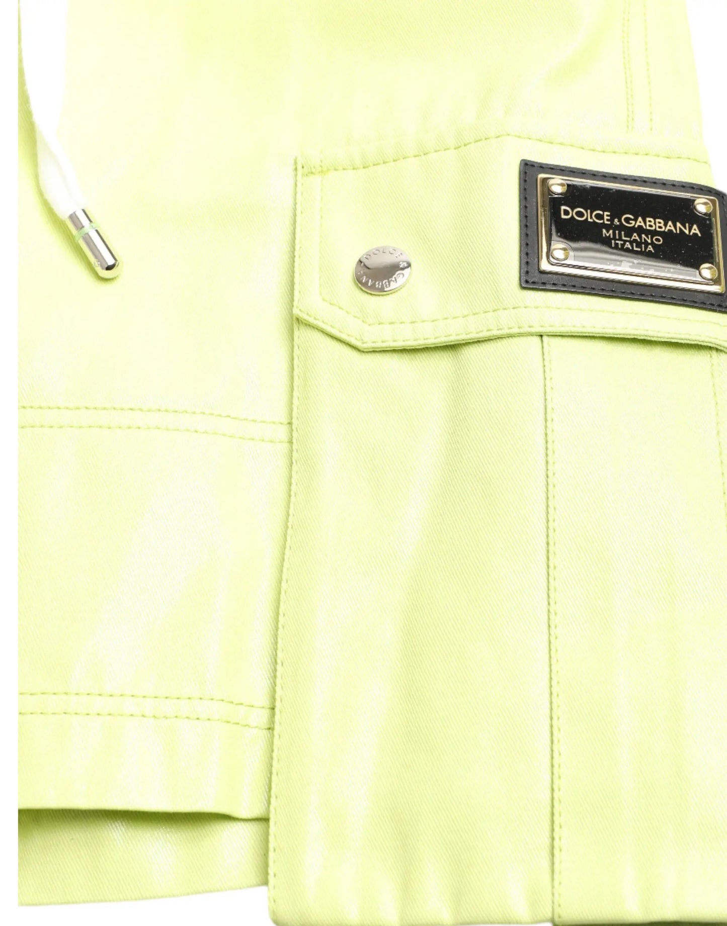 Dolce & Gabbana Light Green Cotton Men Cargo Bermuda Shorts by Dolce & Gabbana