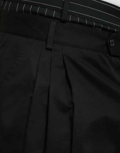 Dolce & Gabbana Black Cotton Stretch Cargo Bermuda Shorts by Dolce & Gabbana