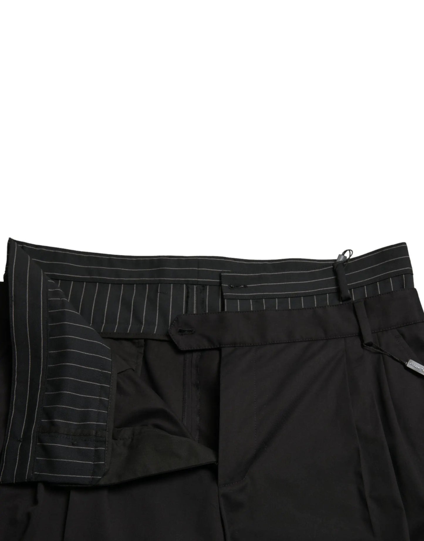 Dolce & Gabbana Black Cotton Stretch Cargo Bermuda Shorts by Dolce & Gabbana