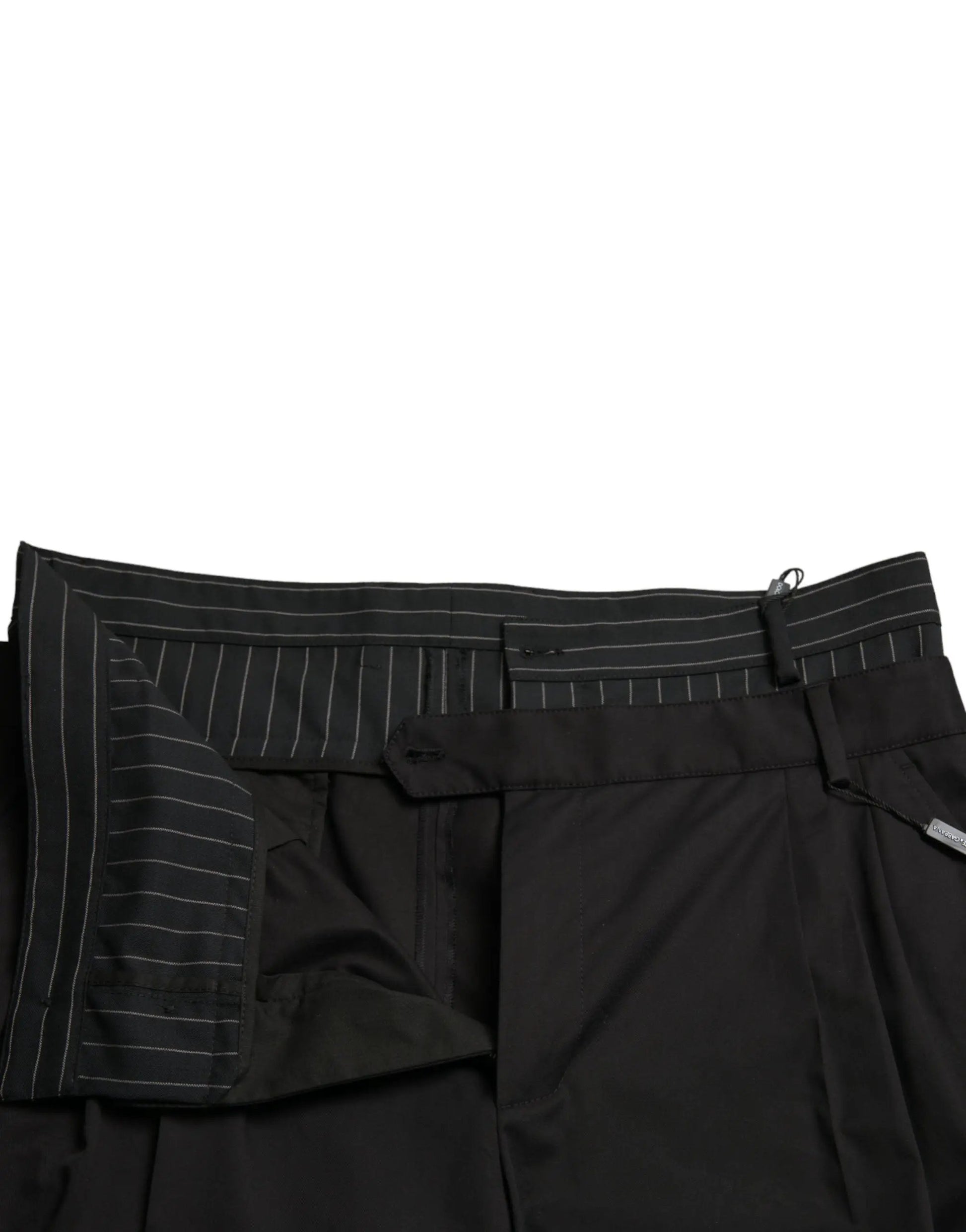 Dolce & Gabbana Black Cotton Stretch Cargo Bermuda Shorts by Dolce & Gabbana