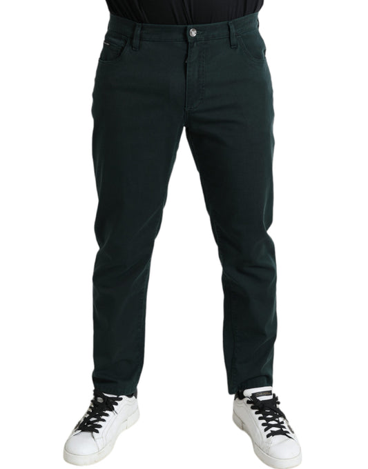 Jean Dolce & Gabbana homme skinny en coton vert – PAN75053