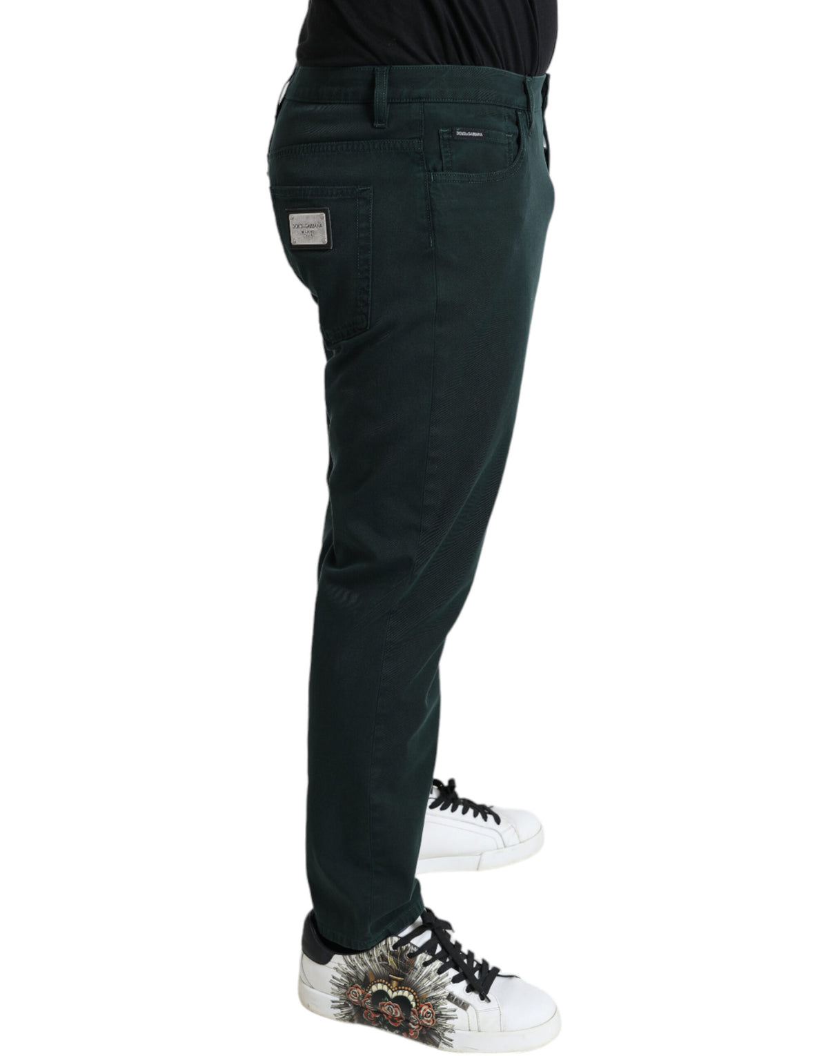 Jean Dolce & Gabbana homme skinny en coton vert – PAN75053