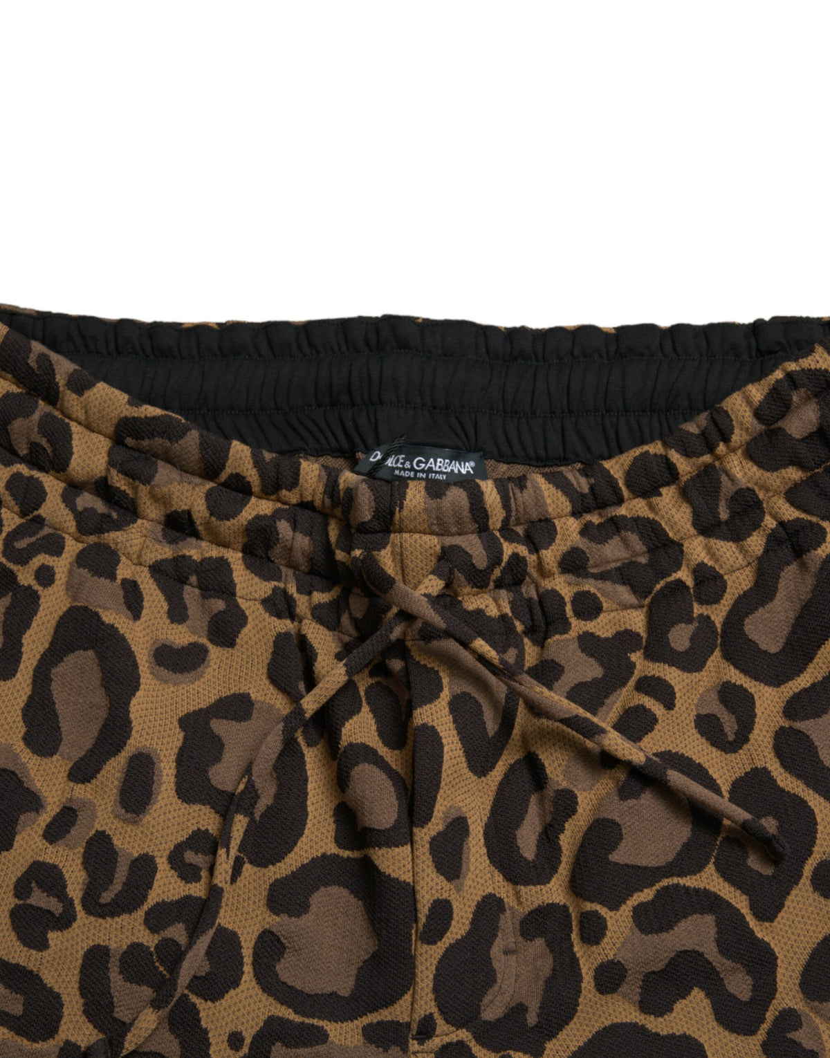 Jogging Dolce & Gabbana homme léopard en jacquard marron – PAN75042