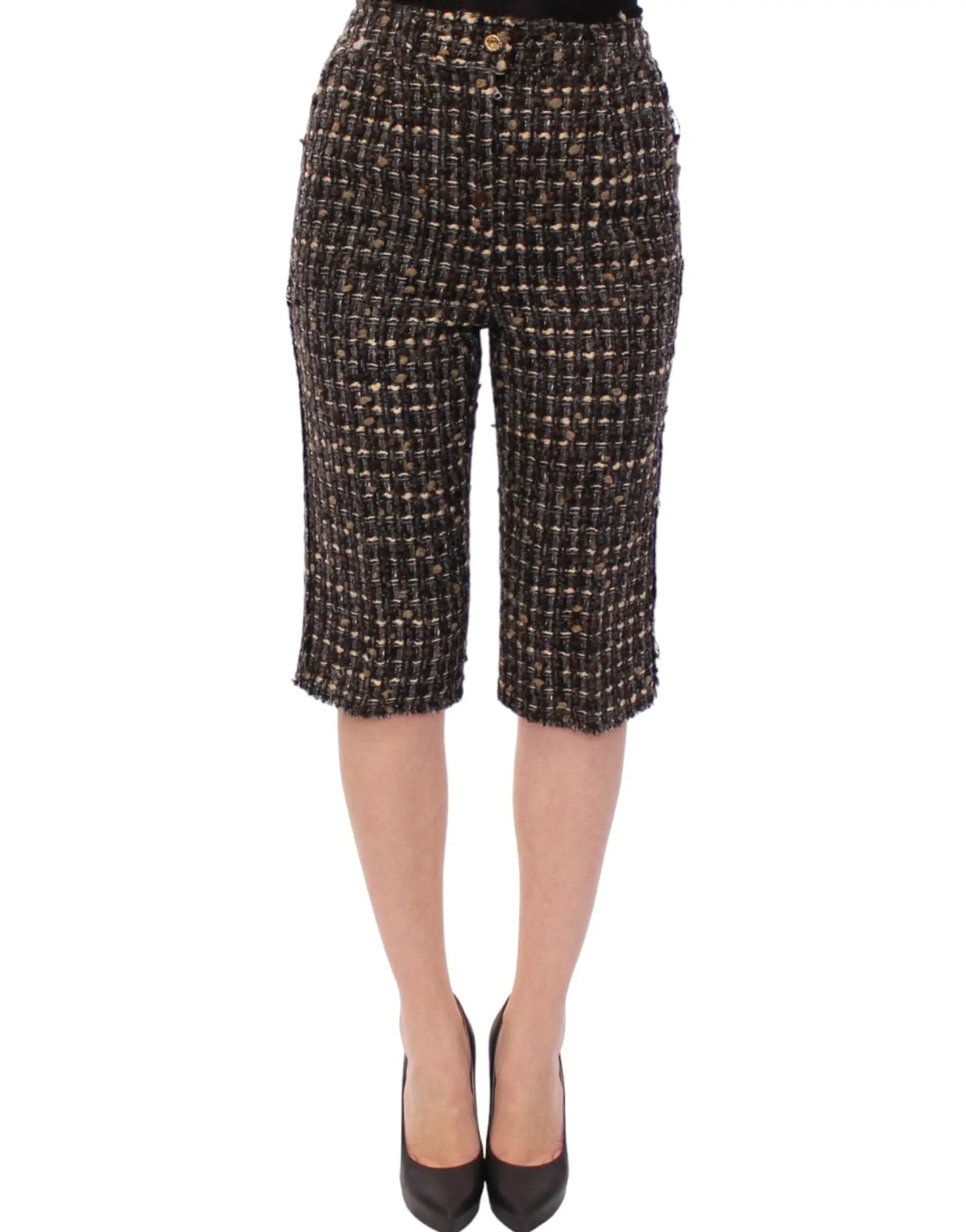 Dolce & Gabbana Multicolor Wool Shorts Pants by Dolce & Gabbana