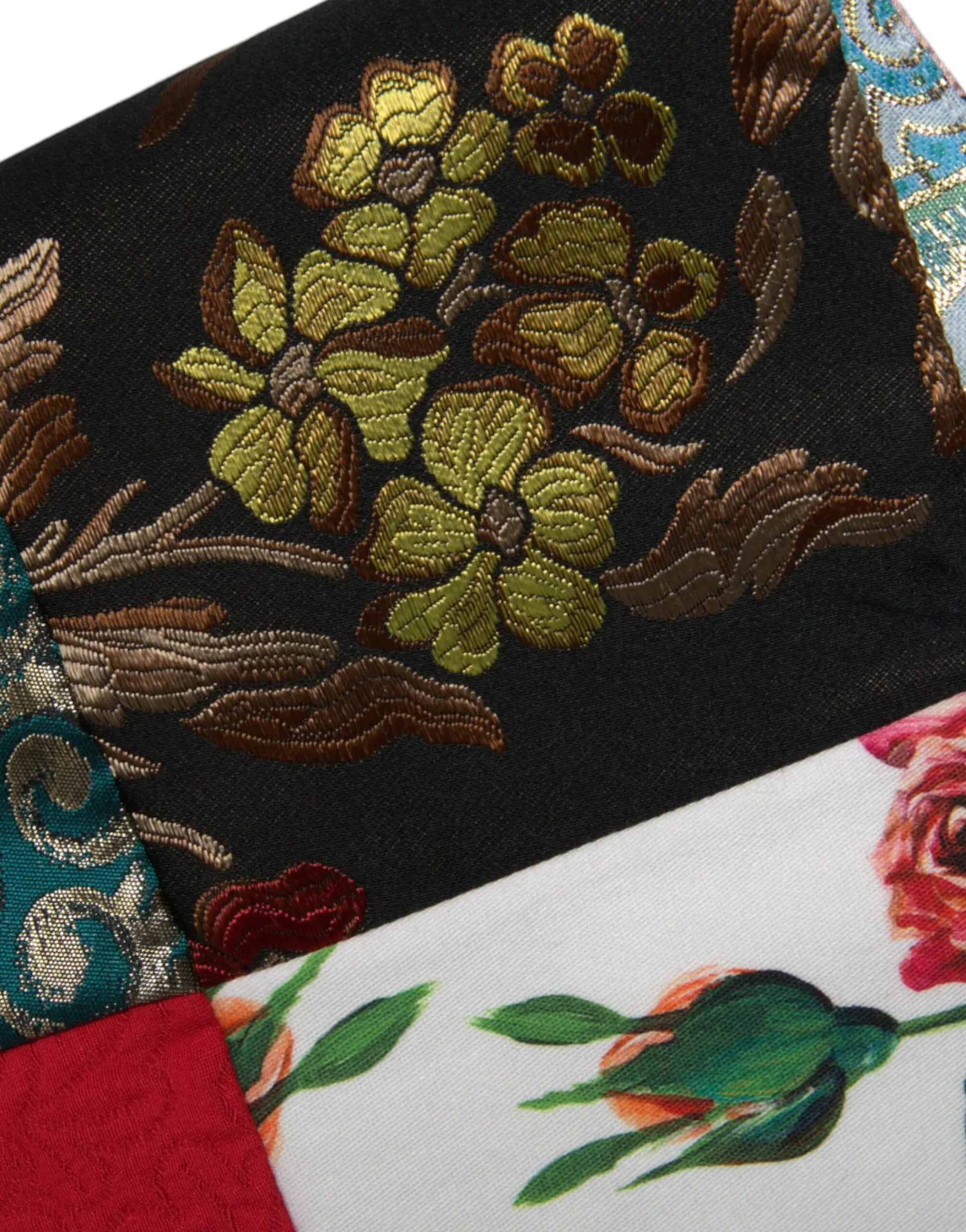 Dolce & Gabbana Multicolor Floral Patchwork Shift Mini Dress by Dolce & Gabbana