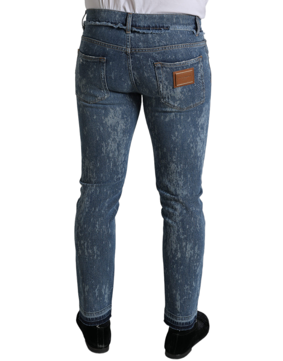 Jean Dolce & Gabbana homme skinny délavé en coton bleu – PAN74928