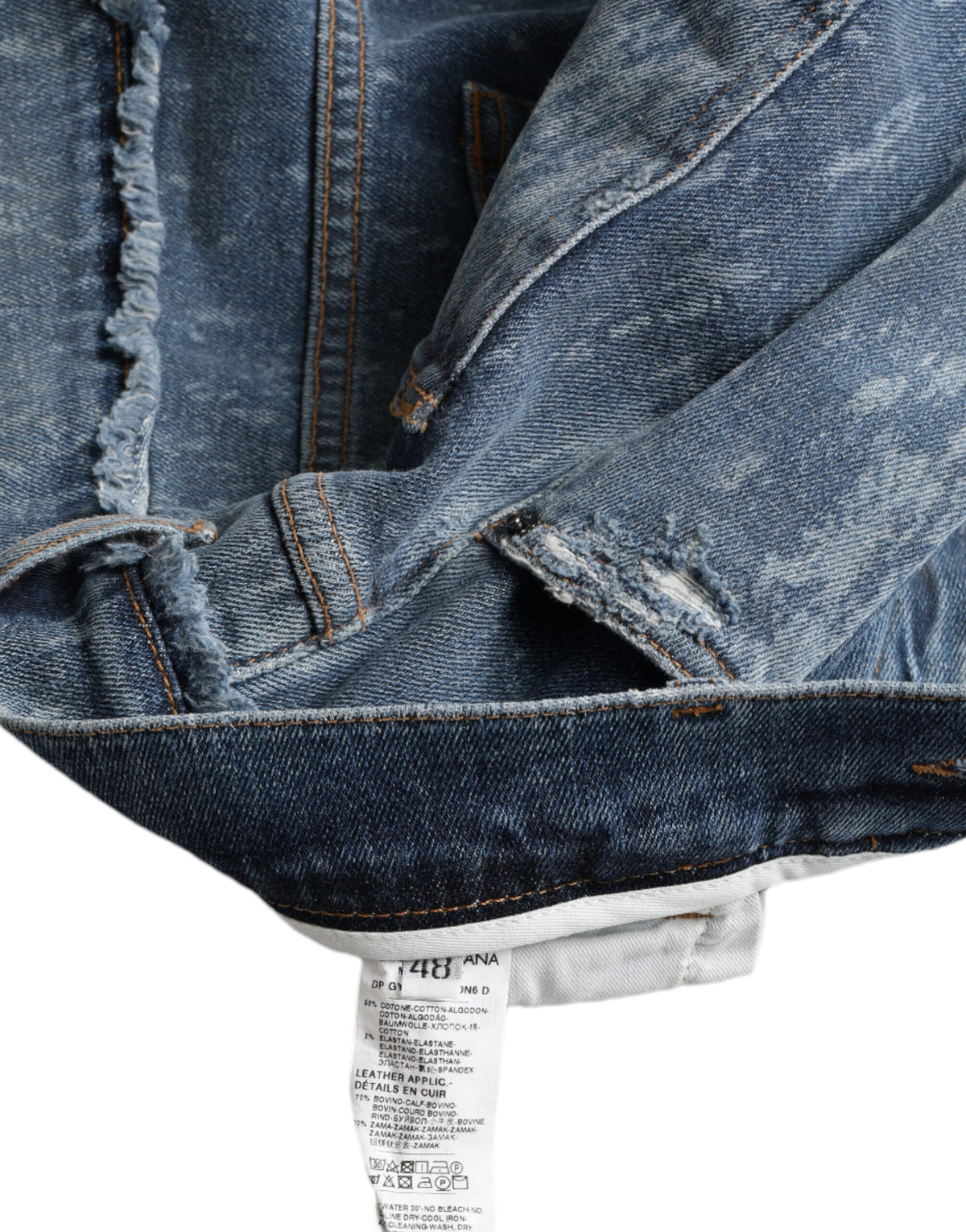 Jean Dolce & Gabbana homme skinny délavé en coton bleu – PAN74928
