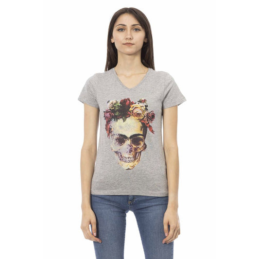 T-shirt Trussardi Action femme en coton et viscose gris – TR-24176
