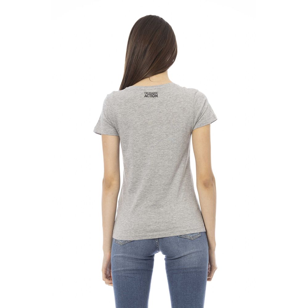 T-shirt Trussardi Action voor dames in katoen en viscose, grijs – TR-24176