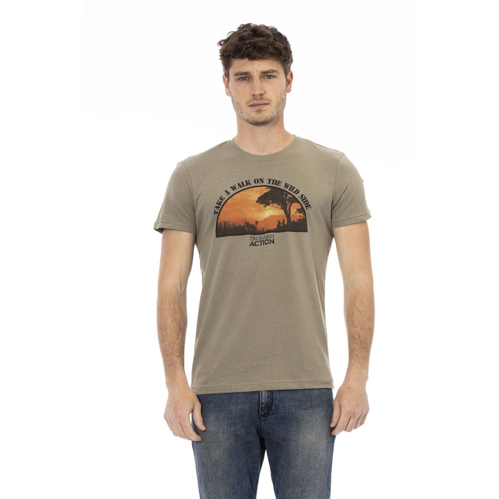 T-shirt Trussardi Action homme en coton et viscose vert – TR-24177