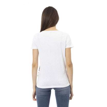 T-shirt Trussardi Action femme en coton et viscose blanc – TR-24170