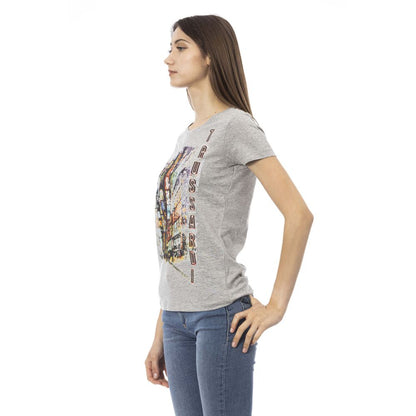T-shirt Trussardi Action femme en coton et viscose gris – TR-24168