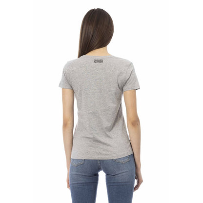 T-shirt Trussardi Action femme en coton et viscose gris – TR-24168