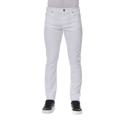 Jean Trussardi Jeans homme slim en coton et élasthanne blanc – TR-24106