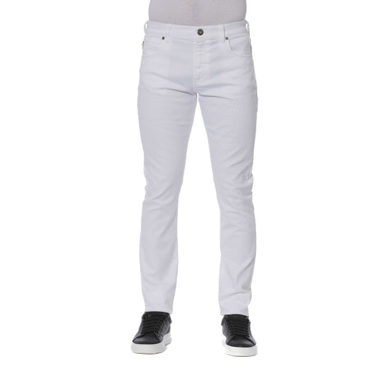 Jean Trussardi Jeans homme slim en coton et élasthanne blanc – TR-24106