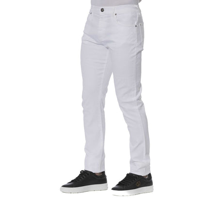Jean Trussardi Jeans homme slim en coton et élasthanne blanc – TR-24106