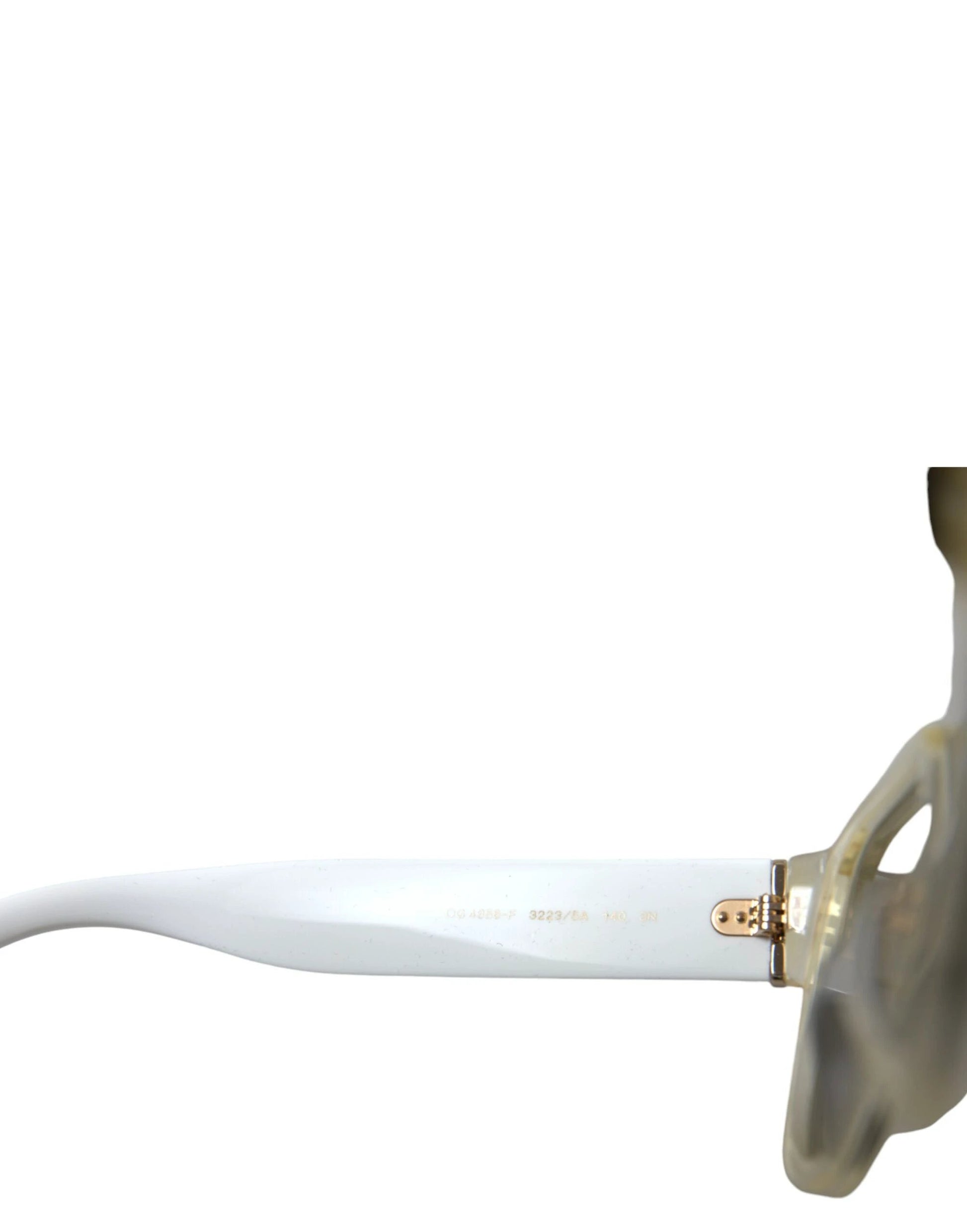 Dolce & Gabbana White Acetate Mirror Lenses DG4356 Sunglasses by Dolce & Gabbana