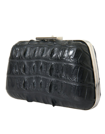 Balenciaga Black Exotic Skin Leather Shoulder Crossbody Box Clutch Bag by Balenciaga